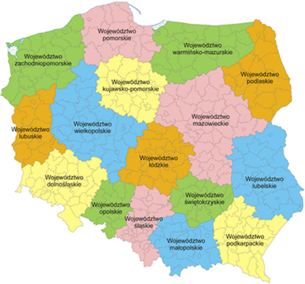 mapa Polski